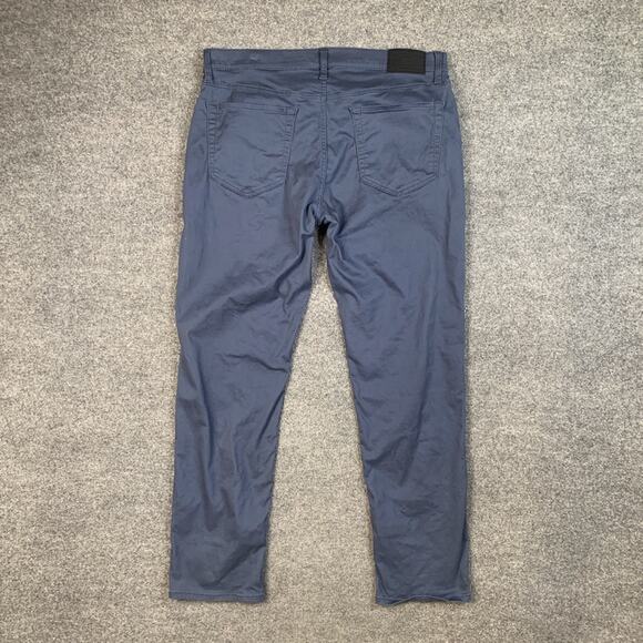 Lucky Brand Pants Mens 36 Shark Blue Cotton Stretch Flat Front 5 Pocket Chino - Picture 8 of 10
